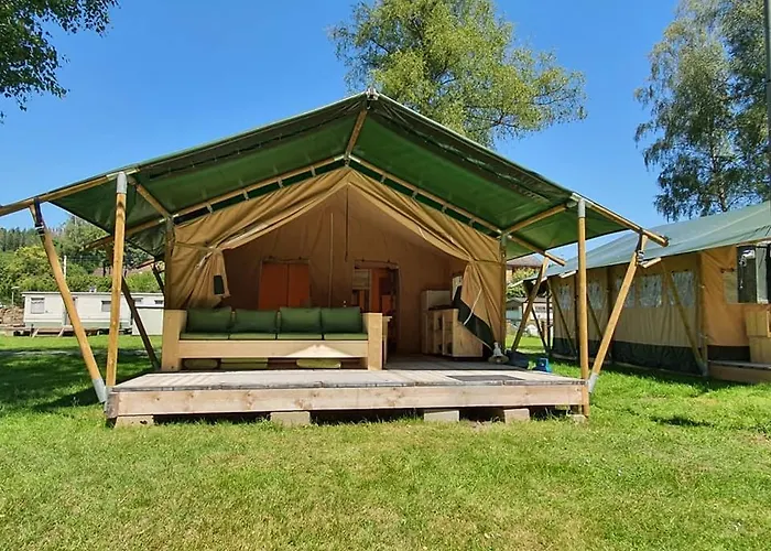 キャンプ場 Safaritent Op Camping La Douane *